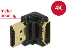 65662 Adapter HDMI-A female &gt; HDMI-A male 4K 90° angled down black