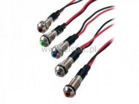 Kontrolka LED 5mm, 24VDC, wypukła, biała