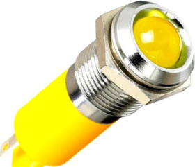 Signal light, 24 V (DC), yellow, 50 mcd, Mounting Ø 16 mm, pitch 1.25 mm, LED number: 1, Q16P1CXXY24E
