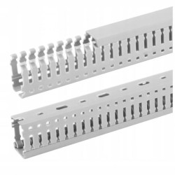 Kanał grzebieniowy 25x40mm szary korytko kablowe z pokrywą PROMEX / 2 m /