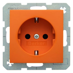 Gniazdo pojedyncze SCHUKO pomarańczowy połysk S.1/B.3/B.7 Glas 41438914