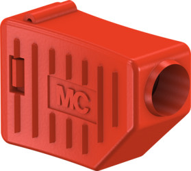 4 mm insulating grommet, solder connection, red, 22.2060-22