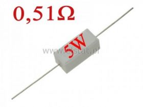 Rezystor cermetowy 0,51 Ohm 5W