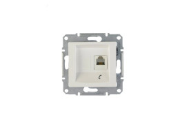 Sedna Gniazdo telefoniczne pojedyncze RJ11 białe SDN4101121