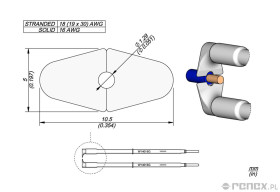 Grot JBC W14016G 1.29mm, do termicznego usuwania izolacji przewodów