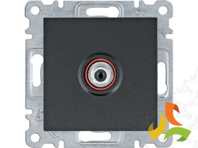 LUMINA Gniazdo antenowe SAT pojedyncze dla instalacji indywidualnych czarne WL3233 HAGER