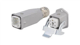 C146-10E0049244 Złącze Hdc Męski + Żeński C146 5Pin 4+Pe Rozmiar A3 M20