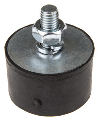 Podstawka antywibracyjna M10 średnica 50mm wysokość całkowita 55mm Nóżka sprężysta męska wysokość stopki 30mm