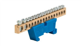 Listwa Zaciskowa Zerowa 14X10mm2 + 2X16mm2 Niebieska Th 35-16/25/N