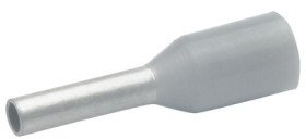 Insulated wire end ferrule, 0.75 mm², 14 mm/8 mm long, DIN 46228-4, gray, 4708