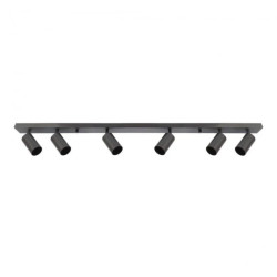 Oprawa sufitowa/naścienna punktowa natynkowa listwa MALGA 6 Black spot 6xGU10 czarny EDO777351
