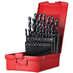 Dormer A190204 A190 No.204 Metric HSS Drill Set of 25 1.0-13.0 x 0.5mm