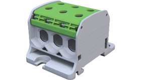 Złączka Szynowa Gwintowa Al/Cu Stb 50-3 (87360) Simblock Zielony 81003005