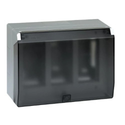 Simon Connect Obudowa natynkowa S500 z pokrywą 3-modułowa, 6x K45 kompletna aluminium 51040003-033