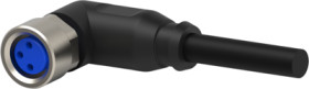 Sensor actuator cable, M8-cable socket, angled to open end, 3 pole, 1.5 m, PVC, black, 4 A, 1-2273009-1