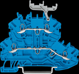 2000-2234 Double-deck feed-through terminal blocks up to 1 mm², blue
