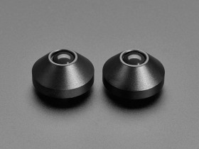 Black Anodized Aluminum Bumper Feet - Pack of 2