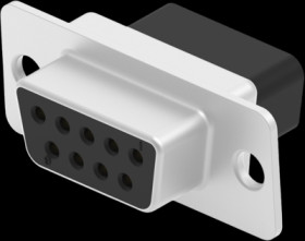 D-Sub socket, 9 pole, straight, crimp connection, 2334099-1