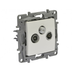 Gniazdo antenowe R-TV-SAT końcowe NILOE białe Legrand