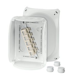 Skrzynka zaciskowa Poliwęglan 92 x 210 x 155mm Szary IP55, IP66 HENSEL