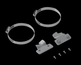 RAKwireless Pole Mount Horizontal (Mark C) Szary - mocowanie