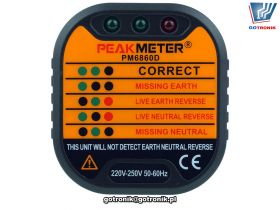 PM6860D tester wtykowy 220-250V ac PeakMeter