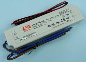 15V/4,00A/60W LPV-60-15 LED IP67 PLASTIC