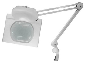 Lampa z lupą, 3dioptrii, 190 x 160mm, Montaż zaciskowy na stole, LED, 17.5W, Wtyk UE, Wtyczka brytyjska