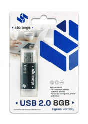 Pendrive Storange Basic 2.0 8GB Czarny PB08GBBLK