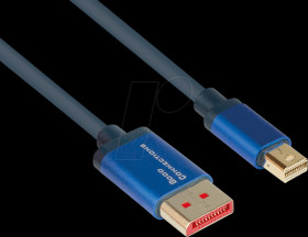 4824-SF020B DP1.4 male to Mini DP 1.4, flex, 8K@60 Hz 2,0 m