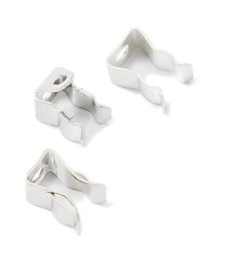 Klamra do bezpiecznika 1/4cal Klamra do bezpiecznika topikowego Montaż oczkowy, montaż nitowany Mosiądz sprężynujący