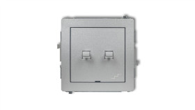 Deco Łącznik Podwójny Schodowy W Stylu Amerykańskim Srebrny Metalik 7Dwpus-33