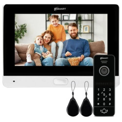 Zestaw wideodomofonowy z monitorem 7cali @Smart M7TW-WIFI_S1BH-NRC biały + breloki
