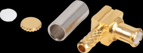 R113182000 MCX connector, RG188/316, angled, crimp