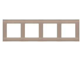 SIMON 55 Ramka 4 poczwórna Nature szkło mrożone beżowe TRN4/172 KONTAKT SIMON