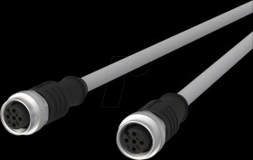 142MJA22020 Sensor cables, M12, 5-pin, coupling > coupling, 2 m