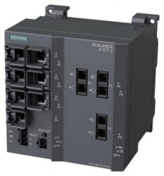 Switch przemysłowy SCALANCE X307-3, 3x 1000 Mbit/s MM SC, 7x 10/100 Mbit/s RJ45, 6GK5307-3BL10-2AA3
