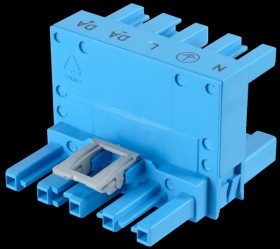 770-993 WINSTA® MIDI, H-distributor, five-pin, blue