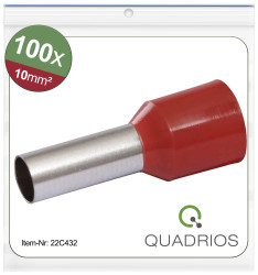 Quadrios 22C432 Końcówka rurkowa 22C432, z częściową izolacją , 10 mm², 1 zest.