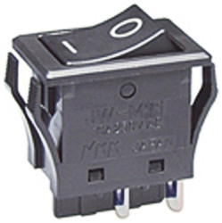 Przełącznik kołyskowy Wł.-wył. Nie 10 A DPST Czarny NKK Switches