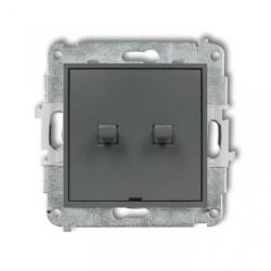 ICON Mechanizm łącznika jednobiegunowego ze schodowym styl amerykański (bez pikt.,osobne zasilanie) grafitowy mat 28IWPUS-10.21