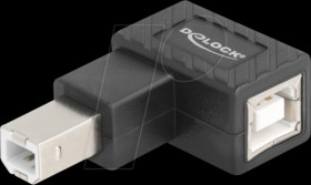 67206 USB 2.0 adapter, B male &gt; B female 90° right