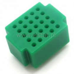 Mini płytka stykowa 25 pól zielona
