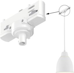 Paulmann 91386 Element systemu szynowego wysokonapięciowego Wisiorek ProRail3 biały