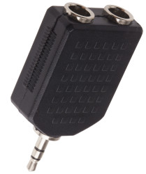 Adapter AV Żeńskie 1/4 cala stereo (2) na Męskie 3,5 mm stereo (1)