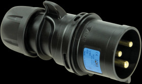 013-6X SHARK connector - 16 A, 3p 6h - black