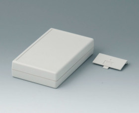 ABS shell housing, (L x W x H) 119 x 77 x 33.5 mm, gray white (RAL 9002), A9408355