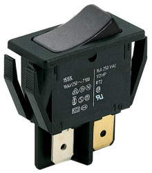 Przełącznik kołyskowy Zatrzaskowy Nie 16 A SPST Czarny IP40 Marquardt
