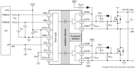 Reinforced, 4A/6A dual-channel isolated gate driver w/ enable, programable dead time