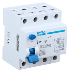 Wyłącznik różnicowoprądowy 4P 40A 100mA 10kA typ B różnicówka Gacia